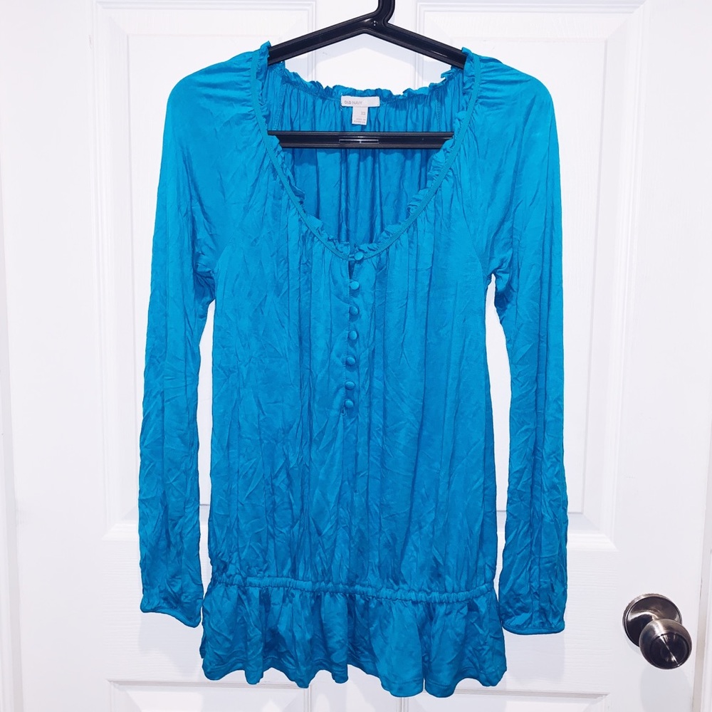 OLD NAVY BLUE BUTTON DOWN BLOUSE
